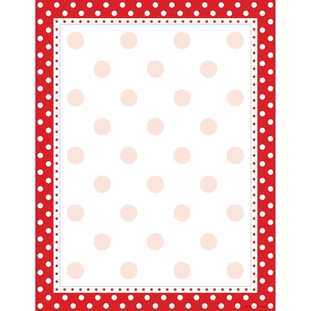 Barker Creek Red & White Dot Computer Paper, 50 sheets/Package 716